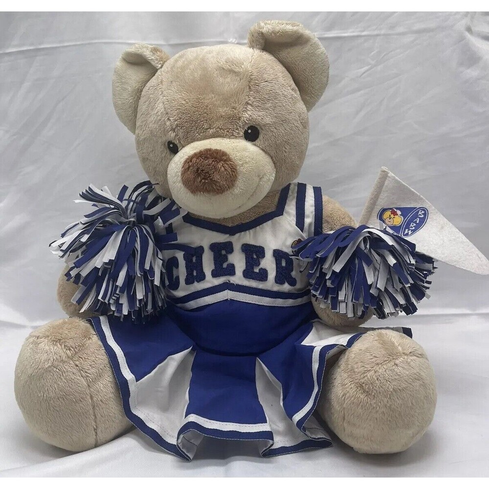 BUILD A BEAR Cheerleading Bear  Outfit * pom Pom * megaphone * bows* Cheer Plush